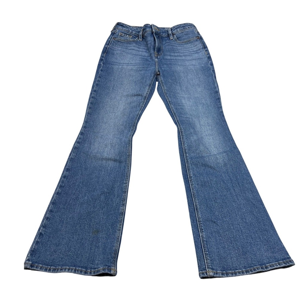 Old Navy Women's Extra High‑Rise Flare Jeans 2‎ Blue Stretch Denim Y2K Trend